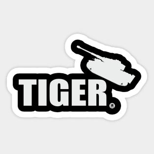 The Tiger tank kind of jumps Sticker